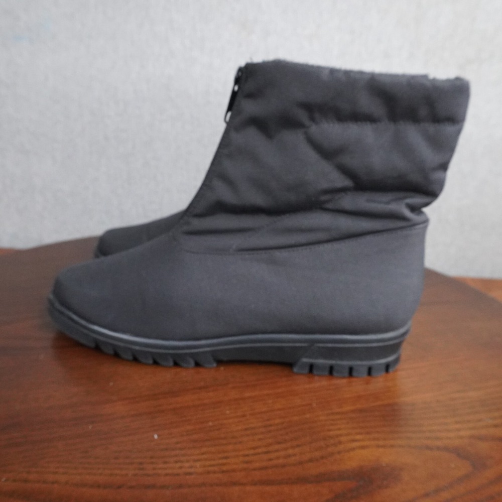 Toe Warmer Boots Women's‎ 7.5 M Black Waterproof Insulted Winter Snow Zip Front